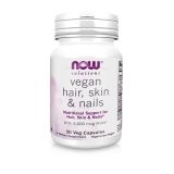 Now Vegan Hair, Skin & Nails Вегетарианские витамины для волос, кожи и ногтей