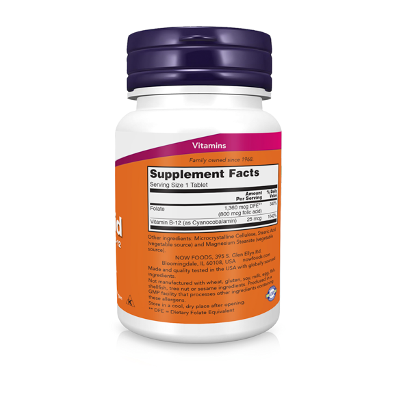 Now Folic Acid 800мкг Фолиевая кислота