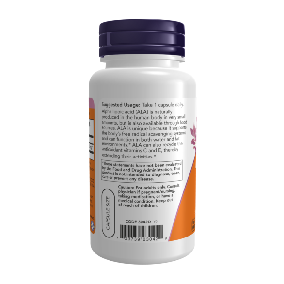 Now Alpha Lipoic Acid 250 mg Альфа-ліпоєва кислота