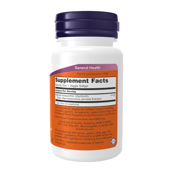 Now Astaxanthin 4mg Астаксантин