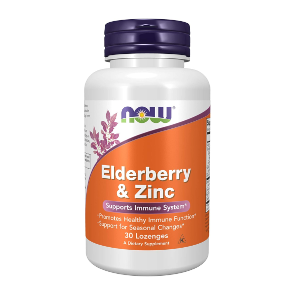 Now Elderberry and Zinc Цинк с витамином С и бузиной