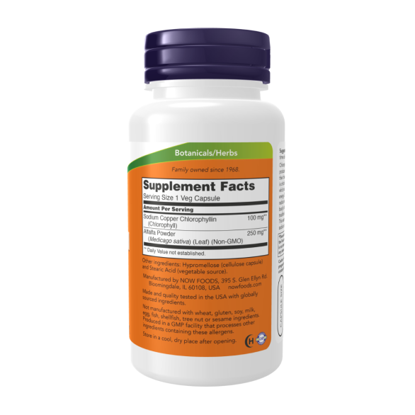 Хлорофилл 100 мг Now Foods Chlorophyll 100 мг 90 капсул