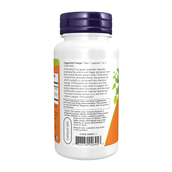 Хлорофилл 100 мг Now Foods Chlorophyll 100 мг 90 капсул