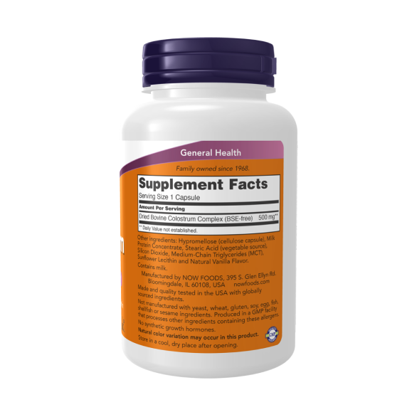 Now Colostrum 500 мг Колострум