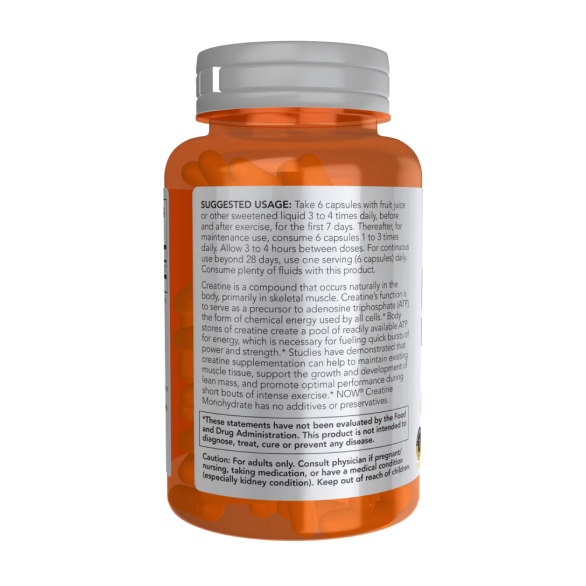 NOW CREATINE MONOHYDRATE / КРЕАТИН МОНОГИДРАТ 750мг в капсулах №120