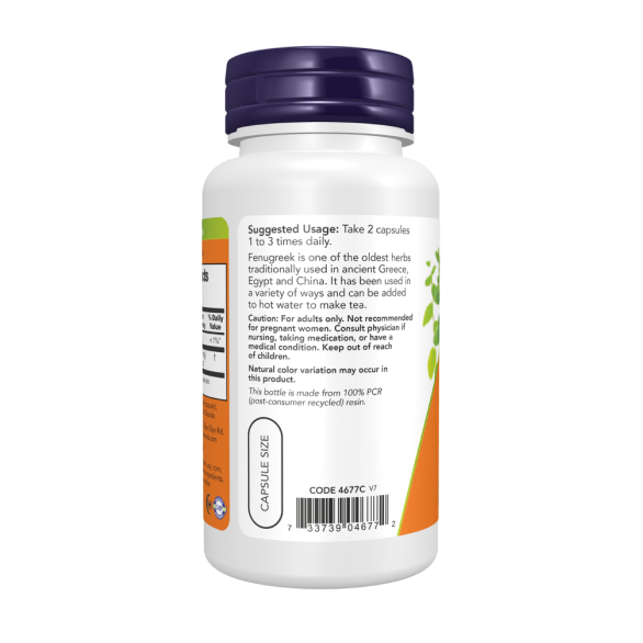 NOW FENUGREEK / ПАЖИТНИК 500мг у капсулах №100