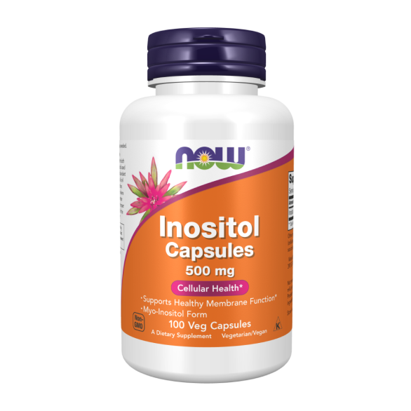 NOW INOSITOL / ИНОЗИТОЛ 500мг клеточное здоровье в капсулах №100