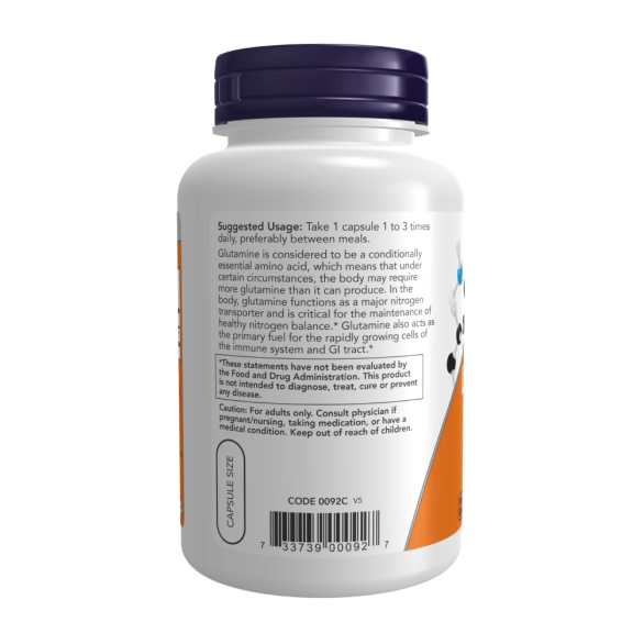 NOW L-GLUTAMINE / L-ГЛЮТАМИН 500мг в капсулах №120