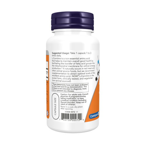 Now L-Carnitine 500мг L-карнітін