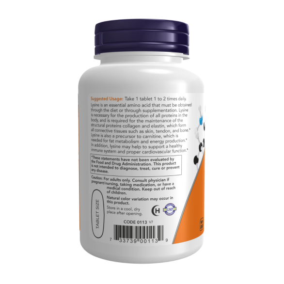 Now L-Lysine 1000 мг Аминокислота L-лизин