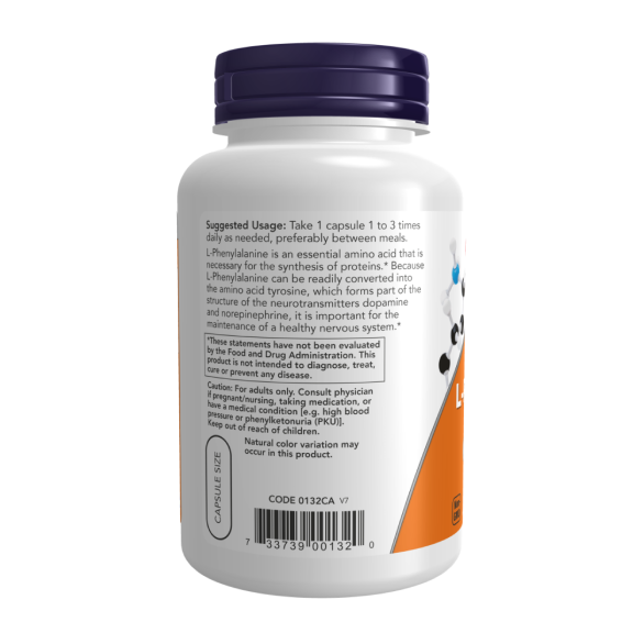 NOW L-PHENYLALANINE / L-ФЕНИЛАЛАНИН 500мг в капсулах №120