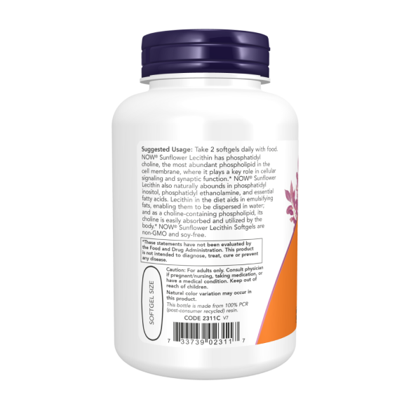Now Sunflower Lecithin 1200мг Соняшниковий лецитин