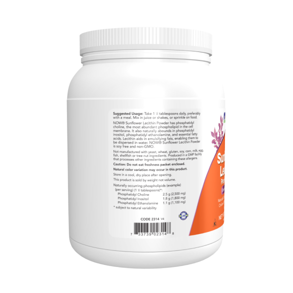 NOW SUNFLOWER LECITHIN / ЛЕЦИТИН СОНЯШНИКОВИЙ порошок, 454г