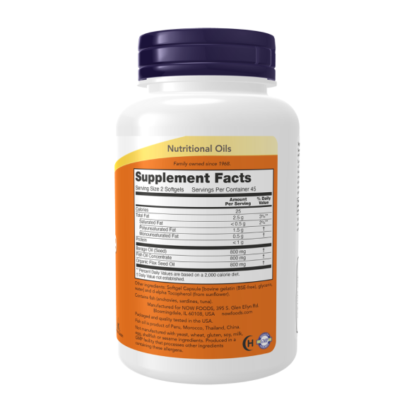 Now Super Omega 3-6-9 1200 mg Комплекс Супер Омега 3-6-9
