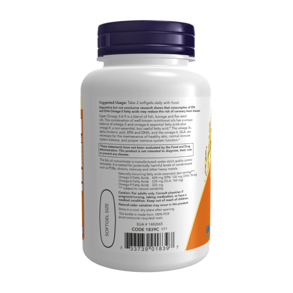 Now Super Omega 3-6-9 1200 mg Комплекс Супер Омега 3-6-9